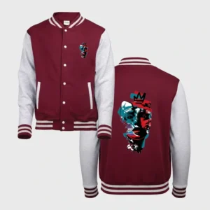 Custom Printed Brownish-Red Varsity Jacket