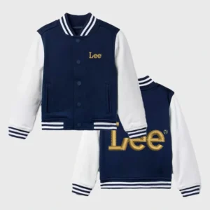 Custom Embroidered Blue-White Varsity Jacket