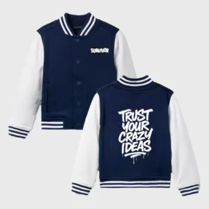 Custom Printed Blue-White Varsity Jacket