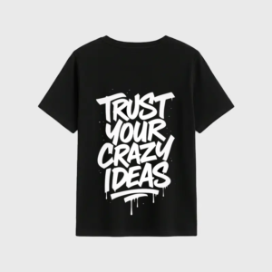 Custom Printed Black T shirt