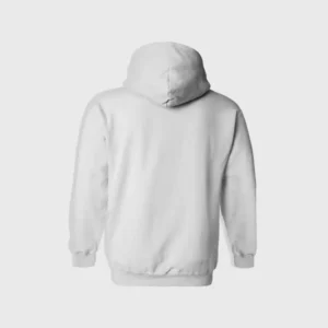 Custom print white hoodie back look