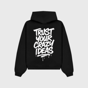 Custom Printed Black Hoodie