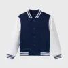 Custom Embroidered Blue-White Varsity Jacket