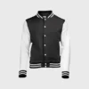Custom Embroidered Black-White Varsity Jacket