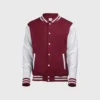 Custom Embroidered Brownish-Red Varsity Jacket