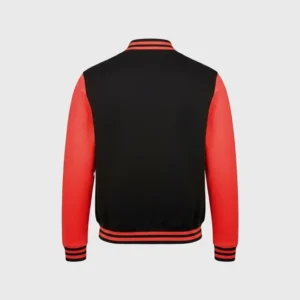 Custom Embroidered Orange-Black Varsity Jacket