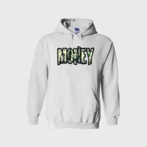 Custom print white hoodie