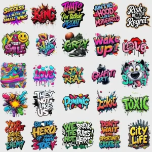 Pop Art UV DTF Sticker Sheet