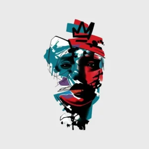 Vibrant Chaos Abstract Mask