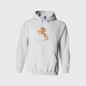Custom print white hoodie