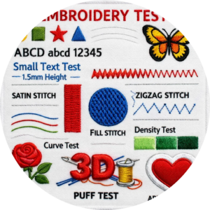 File testing for stitch accuracy
